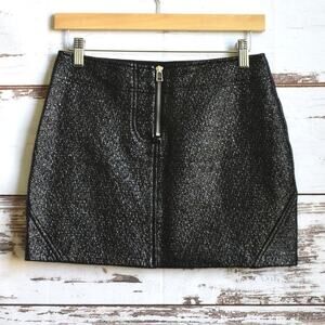 ZARA Women's Mini Faux Textured Leather Skirt Size S